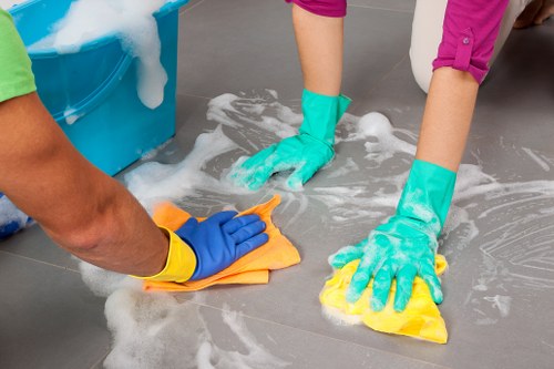 Professional hard floor cleaning in a SW16 home hallway
