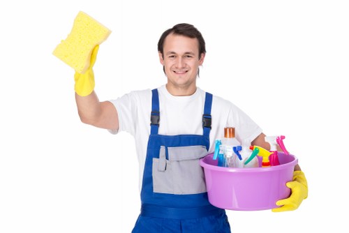 Cleaner preparing a residential property in SW16
