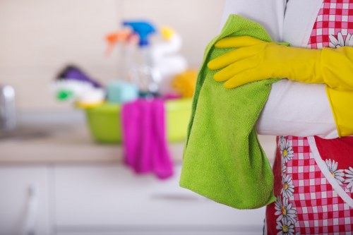 Detailed cleaning of a kitchen after building work in SW16