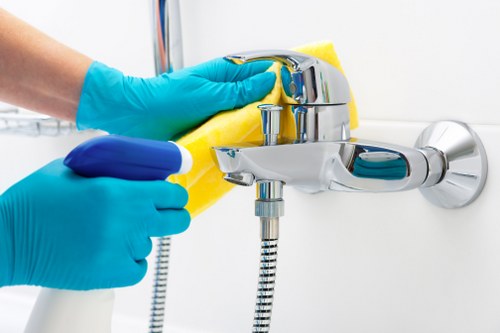 Local cleaning team working in an SW16 office building